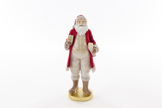 Picture of BABBO NATALE RESINA VELLUTO ROSSO 10,5x9xh.24 CM