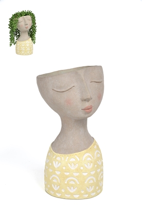 Picture of BUSTO DONNA RESINA CM.15x15,5x28 YELLOW
