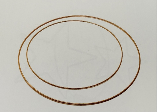 Picture of METAL RING 100 CM GOLD (HOLLOW TUBE)