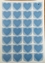 Immagine di FOGLIO CON 28 CHIUDIPACCO CUORE BLU MARE 45X40 MM.