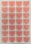 Immagine di FOGLIO CON 28 CHIUDIPACCO CUORE CORALLO 45X40 MM.