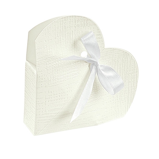 Immagine di CUORE 50X25 MM. TELA BIANCO