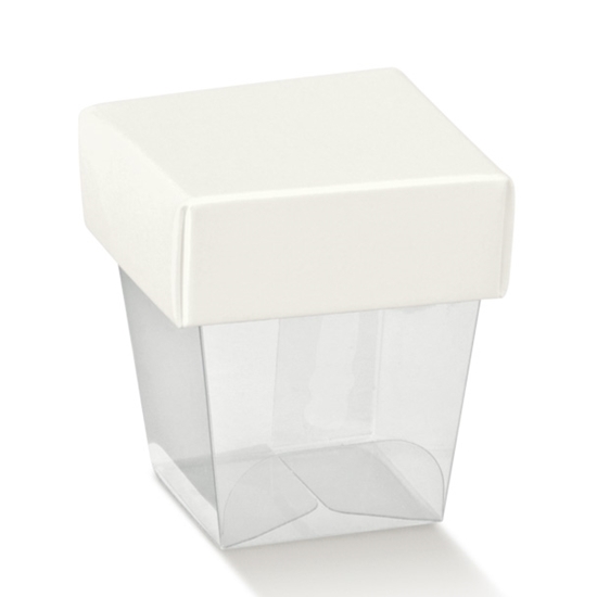 Immagine di BICCHIERE C/ COP. 33X33X50 MM. WHITE