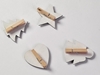 Immagine di SET 3 MOLLETTINE LEGNO 6 x h.7 CM 4 ASS.