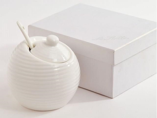 Picture of ZUCCHERIERA IN PORCELLANA C/ASTUCCIO 10 X H. 11,5 CM