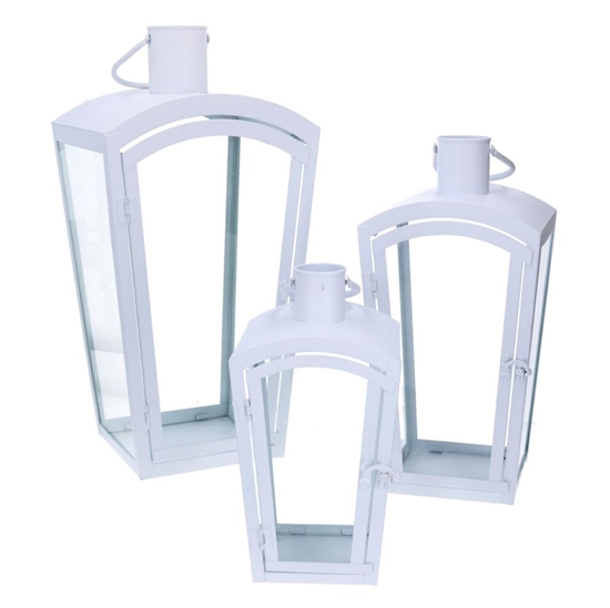 Immagine di LANTERNA METALLO 1-3 BIANCO QUADRO CM22X 22H45