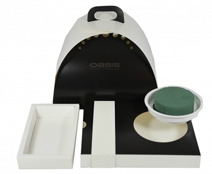 Immagine di OASIS ® FLOXI colore uni nero / bianco 22,5x17,5x3,2 cm.