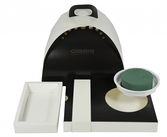 Immagine di OASIS ® FLOXI colore uni nero / bianco 22,5x17,5x3,2 cm.