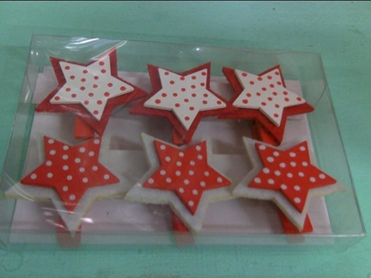 Immagine di MOLLETTE STELLA SET 6 PZ. CM. 5