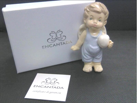 Immagine di BIMBO ALI C/CUORE CM. 9,5 CELESTE PORCELL.