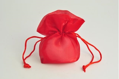 Immagine di SACCHETTO ORGANZA 12X11,5 CM ROSSO (CF 10)