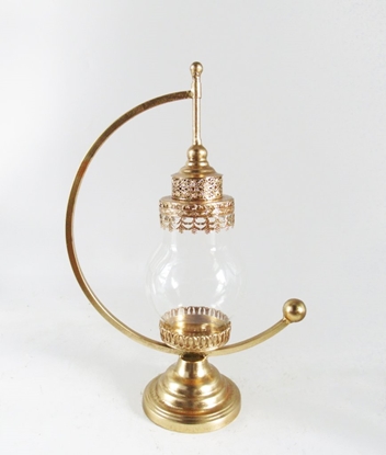 Immagine di LAMPADA ANTICA ART DECO' ORO LUCIDO 33X16 H49