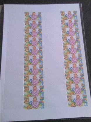 Immagine di BIGLIETTO BOMBONIERA FOGLIO DA 20 PZ. NASCITA