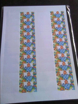 Immagine di BIGLIETTO BOMBONIERA FOGLIO DA 20 PZ. NASCITA