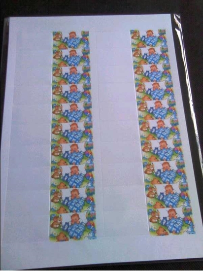 Immagine di BIGLIETTO BOMBONIERA FOGLIO DA 20 PZ. NASCITA