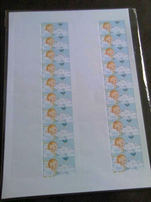 Immagine di BIGLIETTO BOMBONIERA FOGLIO DA 20 PZ. NASCITA