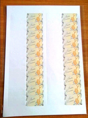 Immagine di BIGLIETTO BOMBONIERA FOGLIO DA 20 PZ. CRESIMA