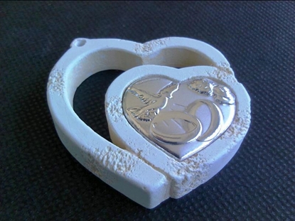 Immagine di PERLA CUORE CON PLACCA CUORE  FEDI