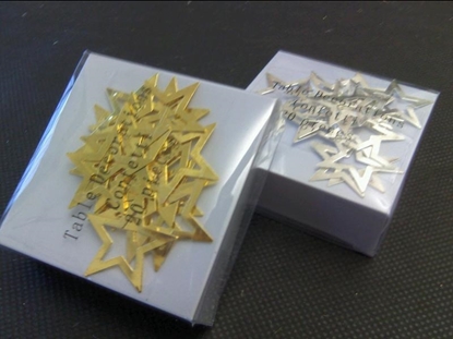 Picture of METAL DECO STARS 23 MM SILVER/GOLD (TRANSPARENT BOX 20
PCS)