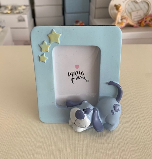 Immagine di P0RTAFOTO CAGNOLINO RES. CM. 9X10 CF. 12 PZ. CELESTE