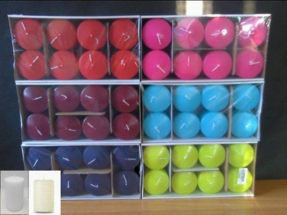 Immagine di MOCCOLI (STUMPENKERZEN) 80/80 FL. VASSOIO DA 8 PZ.