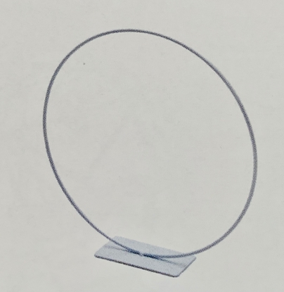 Immagine di Metal ring on base  25cm white