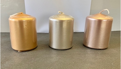 Immagine di MOCCOLO TESTA PIATTA LACC. CON CELLOFAN H.120 D.60 MM. CF