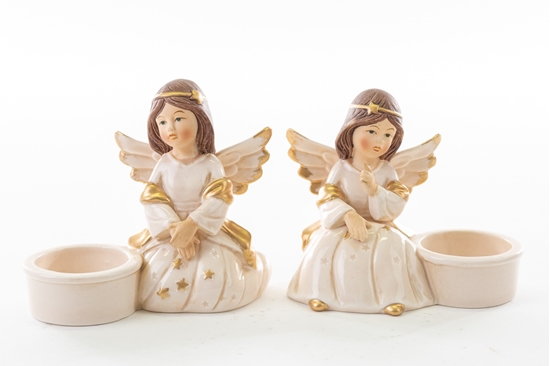 Picture of P/CANDELA ANGELO PORCELLANA 2 ASS.12x7,5xh.10 CM