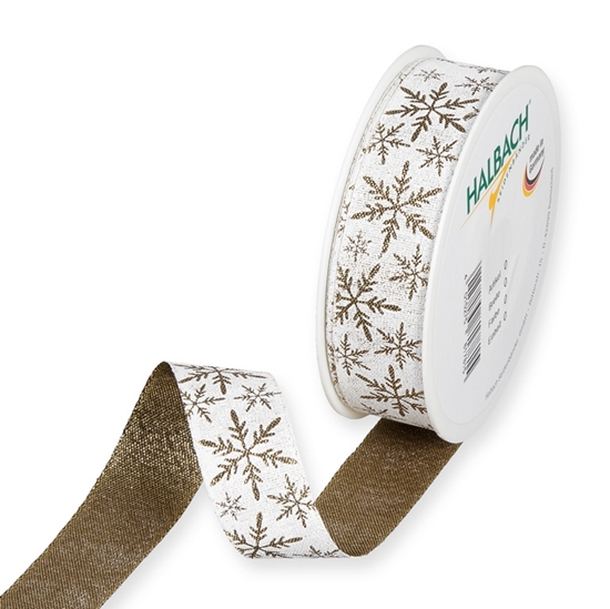 Immagine di Nastro stampa lurex Snow Stars mm 25 x 18 mt