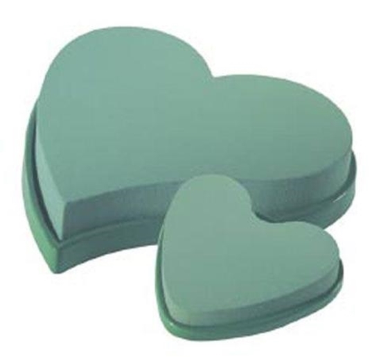 Picture of CUORE CON SPUGNA BASE IN PLASTICA D 19 CM. CF. 2 PZ.48