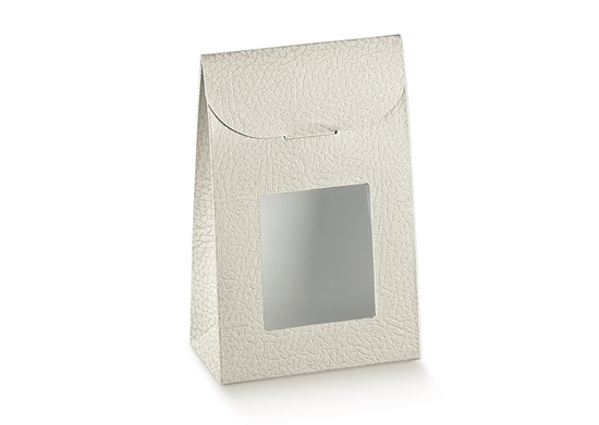 Picture of SACCHETTO CON FINESTRA 90X45X130 PELLE BIANCO  CF. 10 PZ.