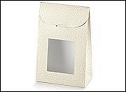 Immagine di SACCHETTO CON FINESTRA 90X45X130 MM. PELLE BIANCO