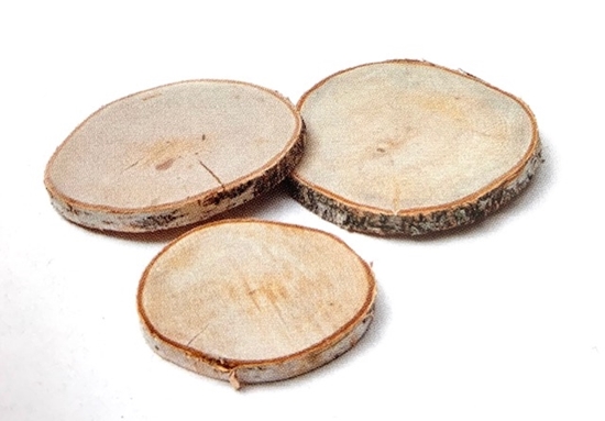 Immagine di Birch slice round 14x14x1,8cm