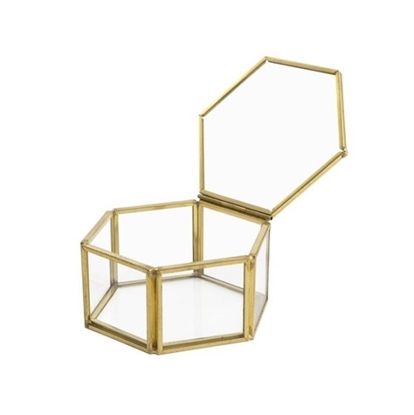 Immagine di TERRARIUM PORTAPIANTA VETRO /METALLO 80X80X40mm