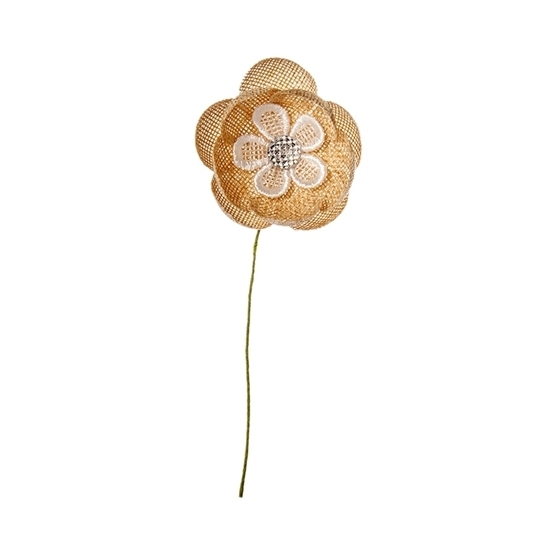 Immagine di FIORE STRASS CENTRALE FANGO CF. 36 PZ.