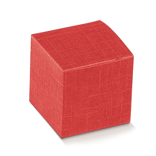 Immagine di SCATOLA PIEGHEVOLE 90X90X90 MM. SETA ROSSO