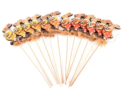 Immagine di Coniglio su pick 12pz in pvc box ass. 29cm