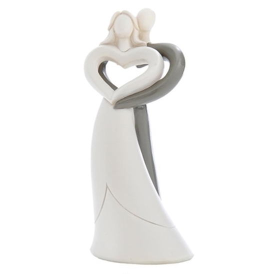 Immagine di COPPIA CUORE WHITE/GREY GR.