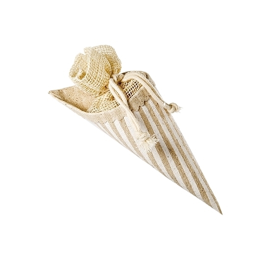 Immagine di CONO P/CONFETTI RIGHE CM.5 CF. 12 PZ.