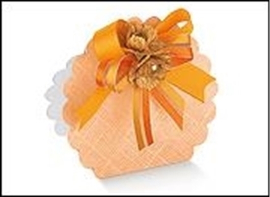 Immagine di BORSA ROTONDA 58X40X85 MM. SETA ARANCIO