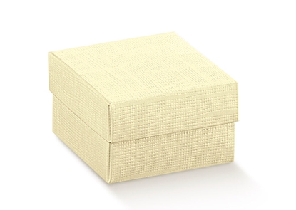 Immagine di SCATOLA FONDO + COPERCHIO 220X220X60 MM CF. 2 PZ SETA AVORIO