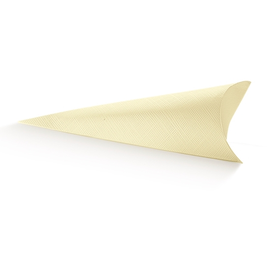 Immagine di CONO BUSTA H.190  L.75 mm SETA AVORIO CF DA 10 PZ.