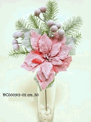 Immagine di POINSETTIA/PINE PICK w/SNOW 30cm