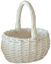 Immagine di CESTO VIMINI OVALE BIANCO C/MANICO 19X14H11/21