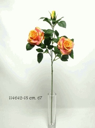 Picture of ROSE SPRAY w/2 FLRS 2 BUDS 67cm