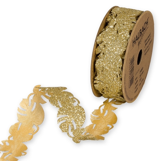 Immagine di Nastro perforato glitter Monstera mm 25 x 5 mt.