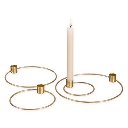 Immagine di set portacandele in metallo Anelli
