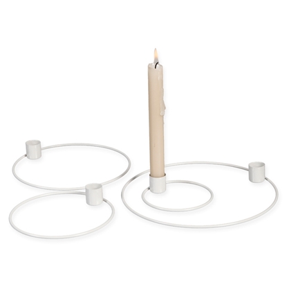 Immagine di set portacandele in metallo Anelli