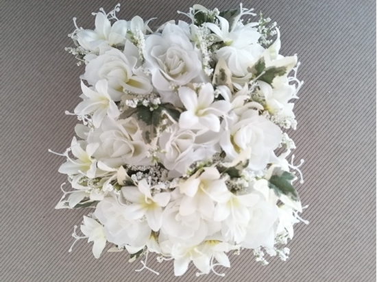 Picture of BRIDAL AIR CLIP  W/ROSE IVY GYPSO BOX x2