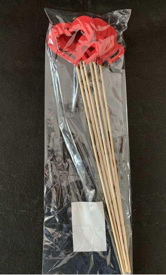 Picture of CUORE LEGNO 6X5 C/ PICK 25CM (cf.6 PZ)